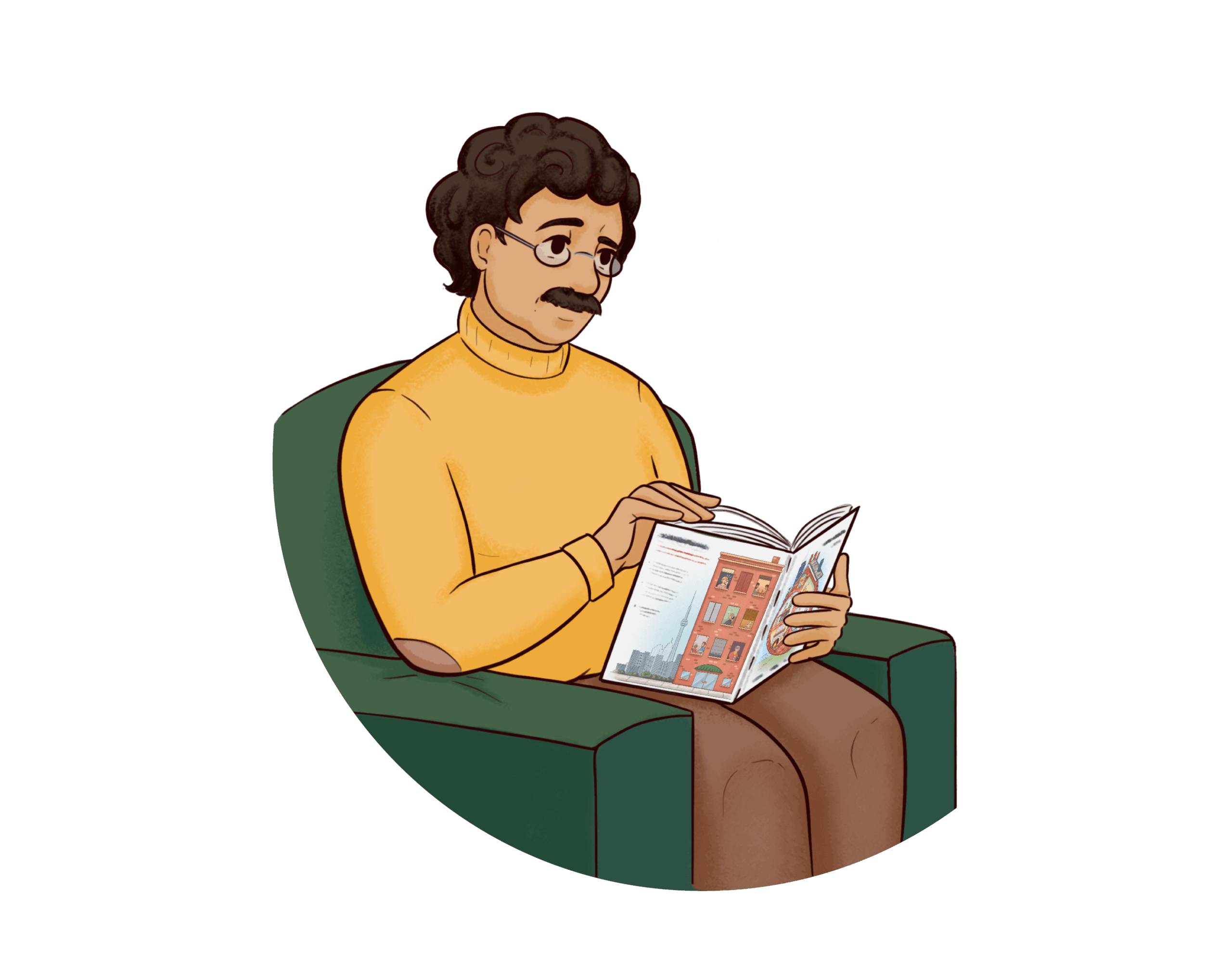 v01_What is Heart failure Person reading a booklet about living with advanced heart failure