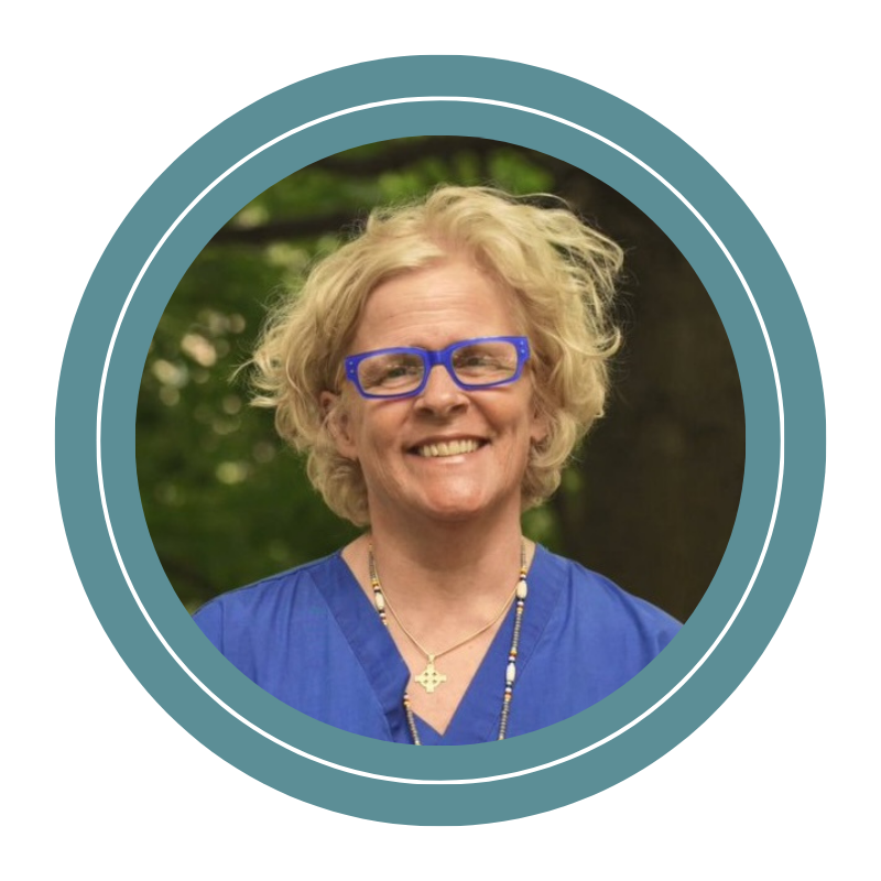 Pink and Black Circular Badge Professional LinkedIn Profile Picture Headshot of Dr. Heather Ross